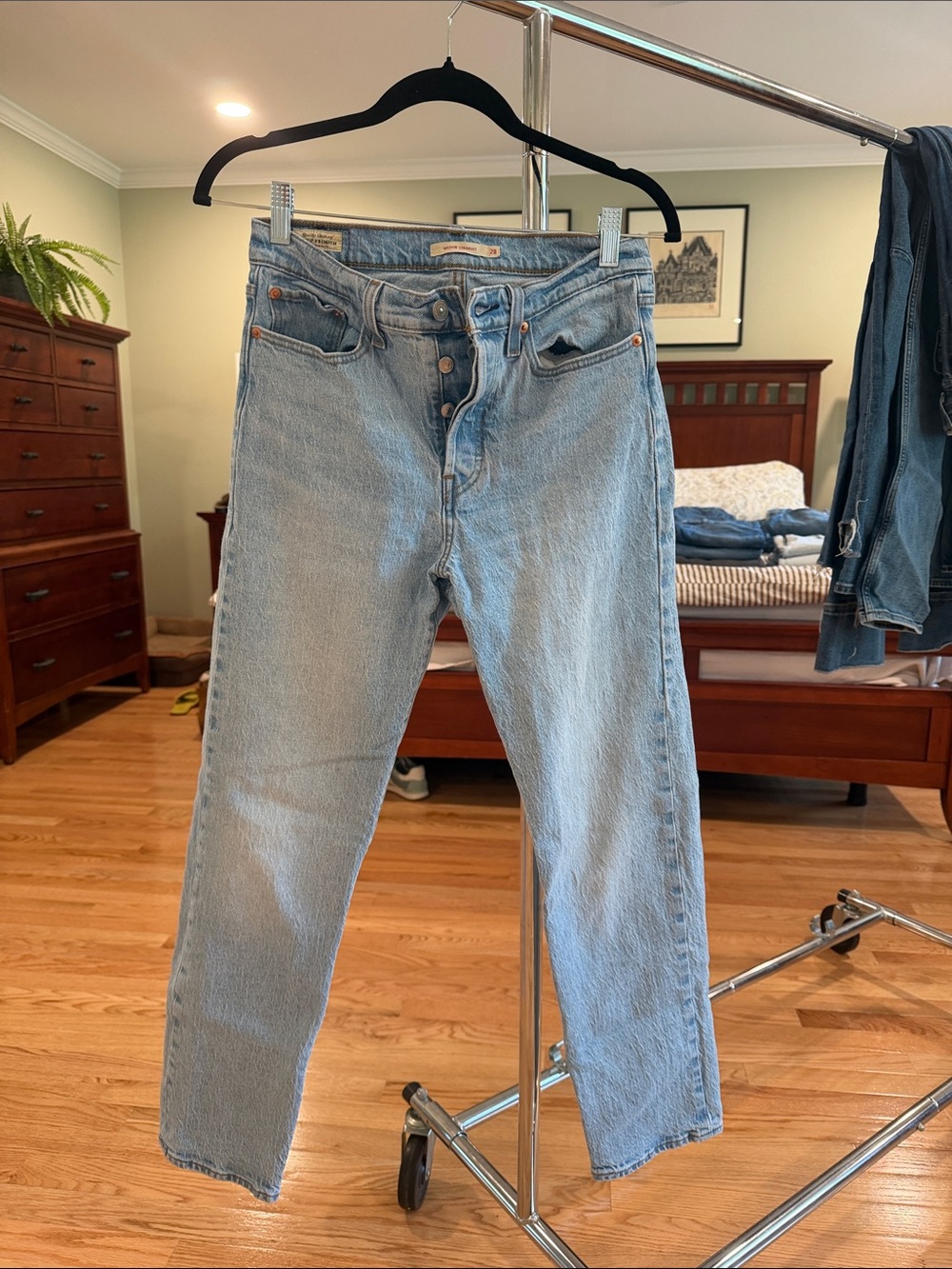 Levi's Light Blue High-Rise Straight Leg Jeans